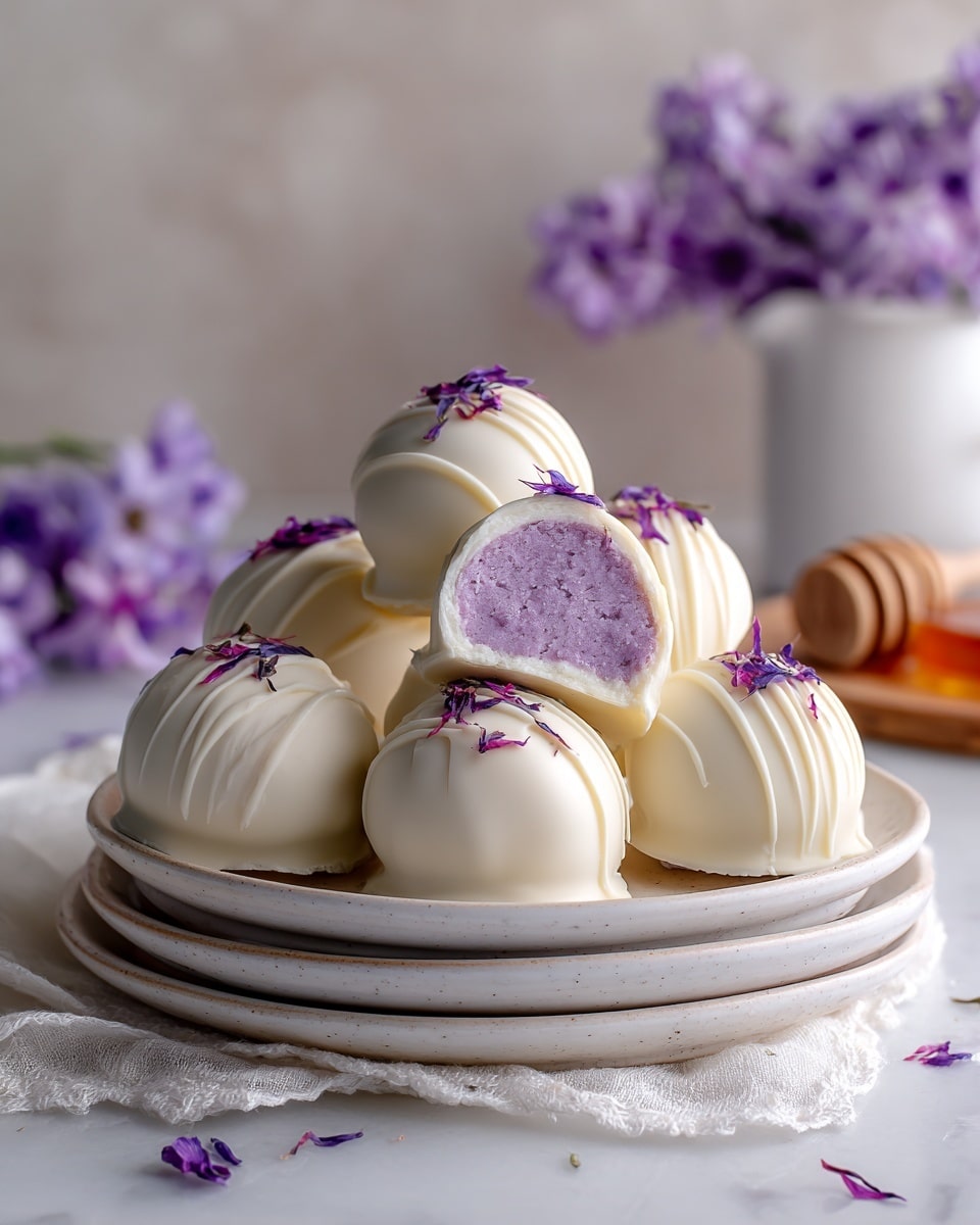 Honey Lavender White Chocolate Truffles Recipe
