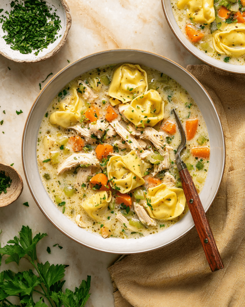 Creamy Chicken Tortellini Soup Recipe