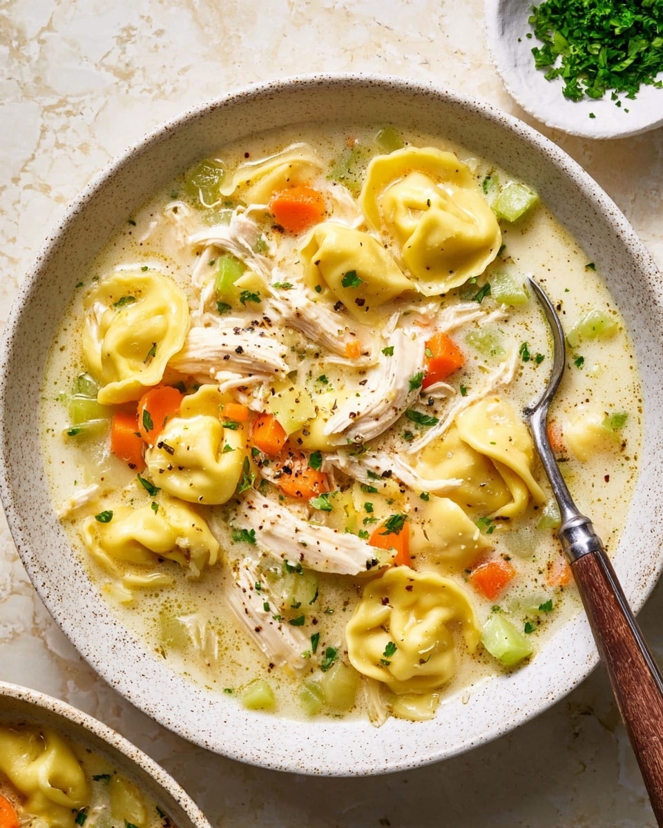Creamy Chicken Tortellini Soup Recipe - Recipe Image