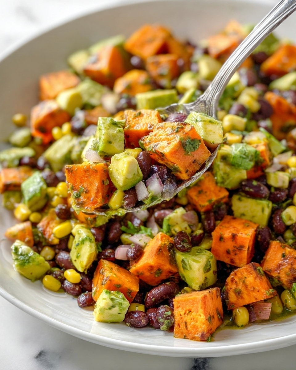 Sweet Potato and Black Bean Salad with Cilantro Lime Dressing Recipe - Recipe Image