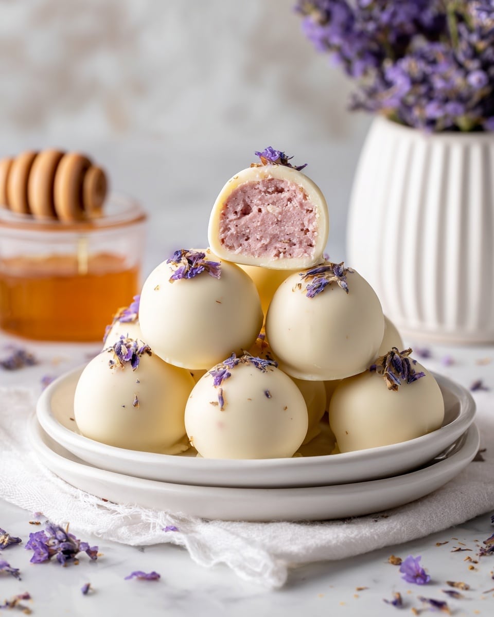 Honey Lavender White Chocolate Truffles Recipe