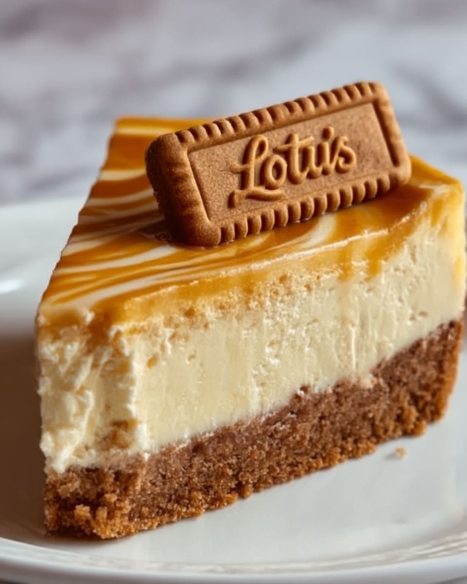 Creamy No-Bake Biscoff Cheesecake with Crunchy Cookie Crust Recipe - Recipe Image