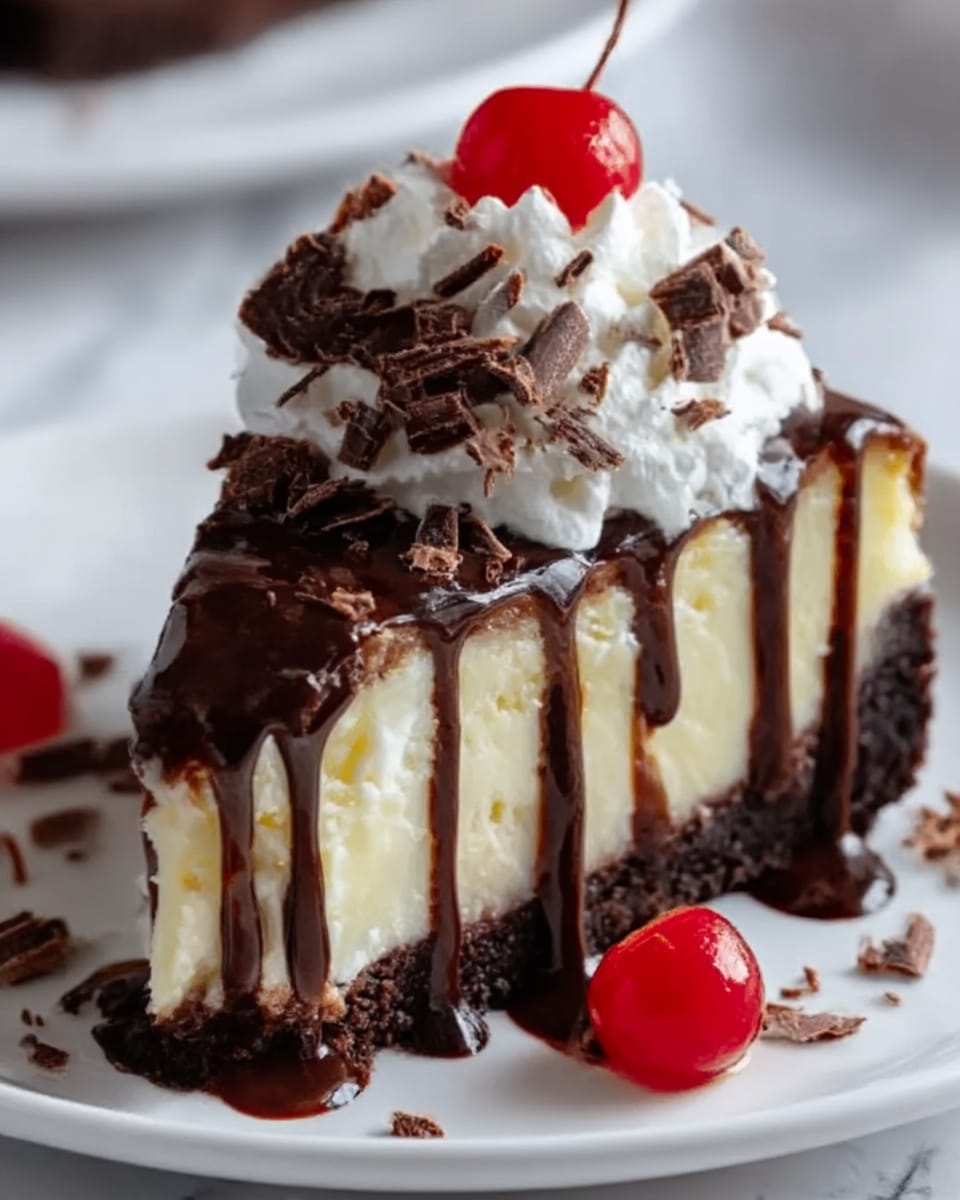 Hot Fudge Sundae Brownie Cheesecake Recipe - Recipe Image