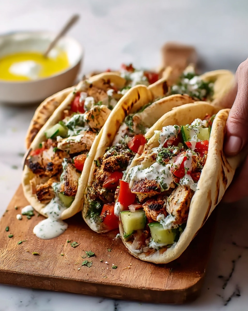 Grilled Mediterranean Chicken Tacos Recipe - Recipe Image