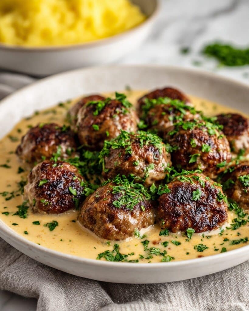 Swedish Meatballs with Creamy Gravy Recipe